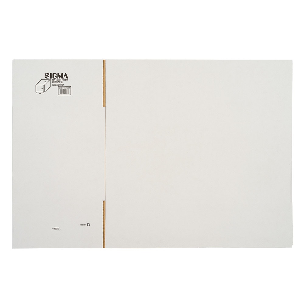 Pack de 5 Cajas embalar Blancas SIGMA 76x37x38 cm