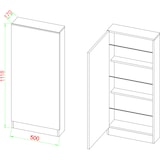 thumbnail of VCM  Fulisa  H. 180 x B. 50 x T. 17 cm