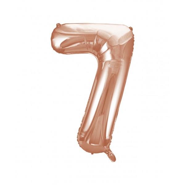 XL Folienballon Zahl 7 Roségold