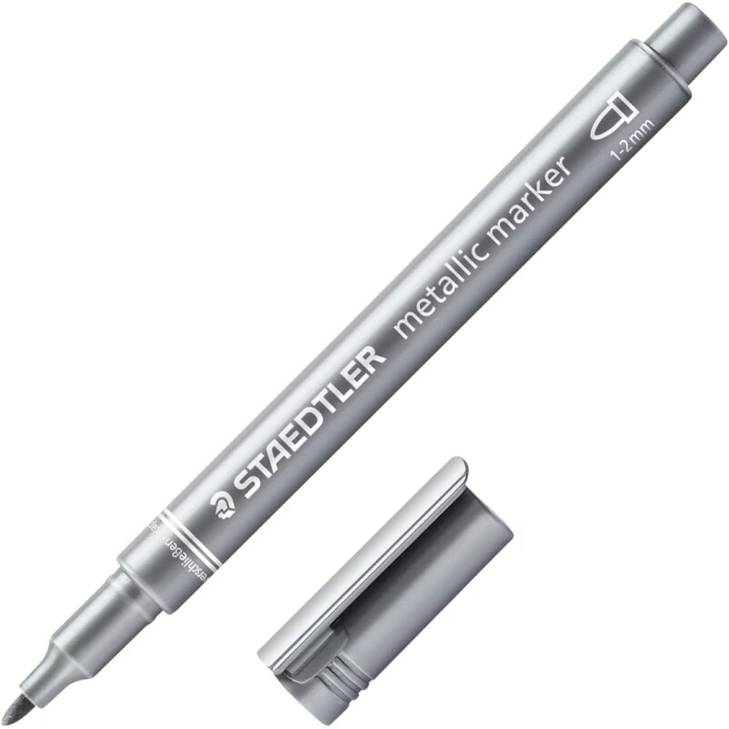 Marqueur permanent Metallic 8323, pointe ogive 1,0 mm, encre argent