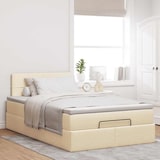 thumbnail of vidaXL Ottoman-Bett mit Matratze Creme 120x190 cm Stoff