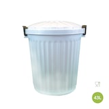 thumbnail of Cubo de basura  Oscar 43 litros con tapa. Color blanco.