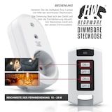 thumbnail of BEARWARE Dimmbare Funksteckdosen - Set mit Fernbedienung - 2er Set für den Innenbereich Indoor + 1 Fernbedienung - Steckdose