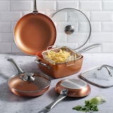 thumbnail of San Ignacio Optimum Copper quadratische Pfanne 24x24cm Induktion aus gepresstem Aluminium.