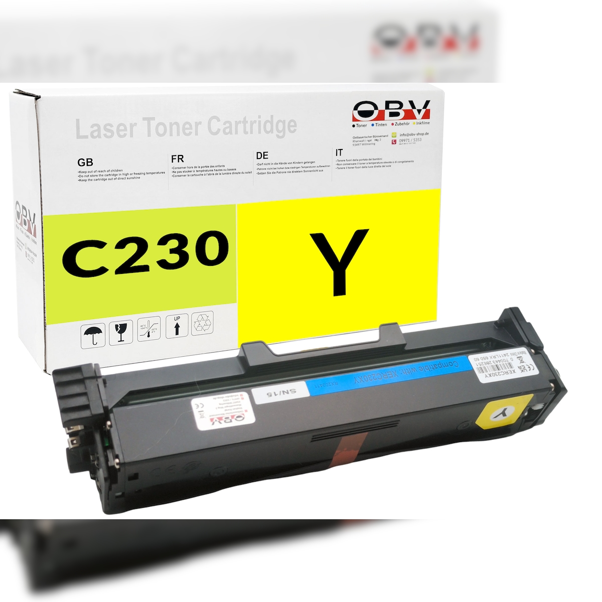 OBV kompatibler Toner für Xerox 006R04394 für C230 & C235 Gelb