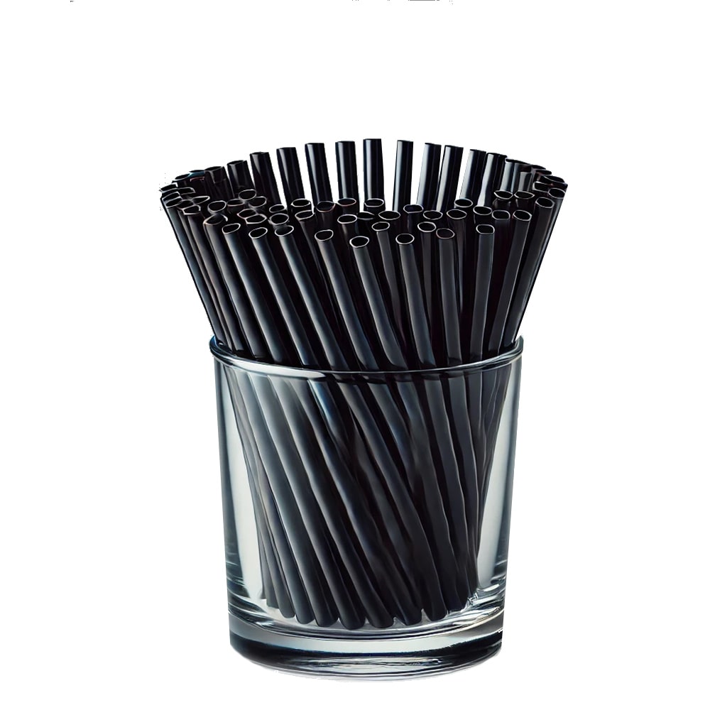 7.000x Mehrweg-Trinkhalme schwarz Plastik Aperol Trinkhalme MK Handel 150 x 7mm Gastronomie
