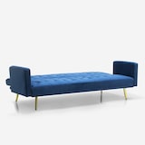 thumbnail of Divano letto moderno clic clac 3 posti in velluto gambe dorate Caullae - Blu-DL81600VELBL