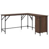 thumbnail of vidaXL Schreibtisch Braun Eichen-Optik 141x141x75 cm Holzwerkstoff