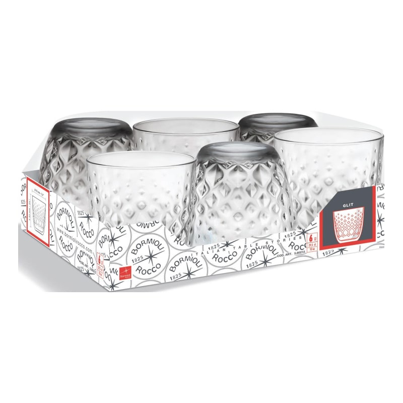 Glit Glas Wasser Cl.29,5 Bormioli Rocco H 8,5 Ø Cm 8,5 Packung Da 6