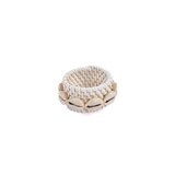 thumbnail of Bazar Bizar Servetring van rotan schelpen 7x7x2 cm wit