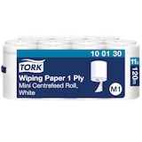 thumbnail of TORK | Papel de Secado Mini en Rollo Blanco M1 (cod.100130) - Saco 11 ud
