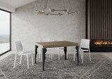 thumbnail of Paxon 120/380x90 cm ausziehbarer Tisch in Taubengrau mit anthrazitfarbenen Beinen