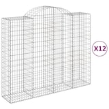 thumbnail of vidaXL Gabionen mit Hochbogen 12Stk. 200x50x160/180cm Verzinktes Eisen