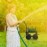 thumbnail of Relaxdays Schlauchwagen Metall, fahrbare Schlauchtrommel, Metall, bis 75 m Schlauch, mit Handkurbel, 4 Räder, schwarz