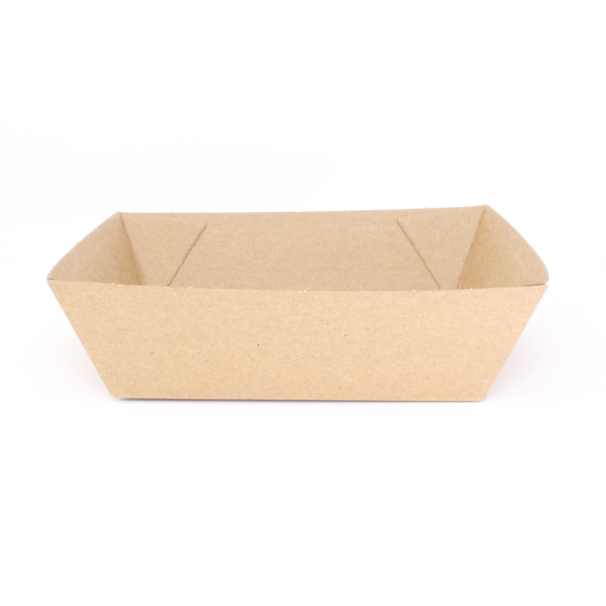 Pappschalen für TAPAS, Snacks, Fingerfood und Pommes, braun, Einwegschalen 131 x 91 x 50 mm  500 Stück