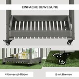 thumbnail of Servierwagen Grilltisch 87x50x80 cm Dunkelgrau mit 2 Regalen Handtuchhalter und Rollen, HDPE Outdoor Küchenwagen bis 50 kg belastbar