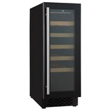 thumbnail of Weinkühlschrank VINCOOL für 20 Flaschen | 1x Glastür + LED & 1x Zone | 50 Ltr, HxBxT 82x29,5x57cm | +5/+20°C | Schwarz | + CHEFGASTRO Geschirrtuch