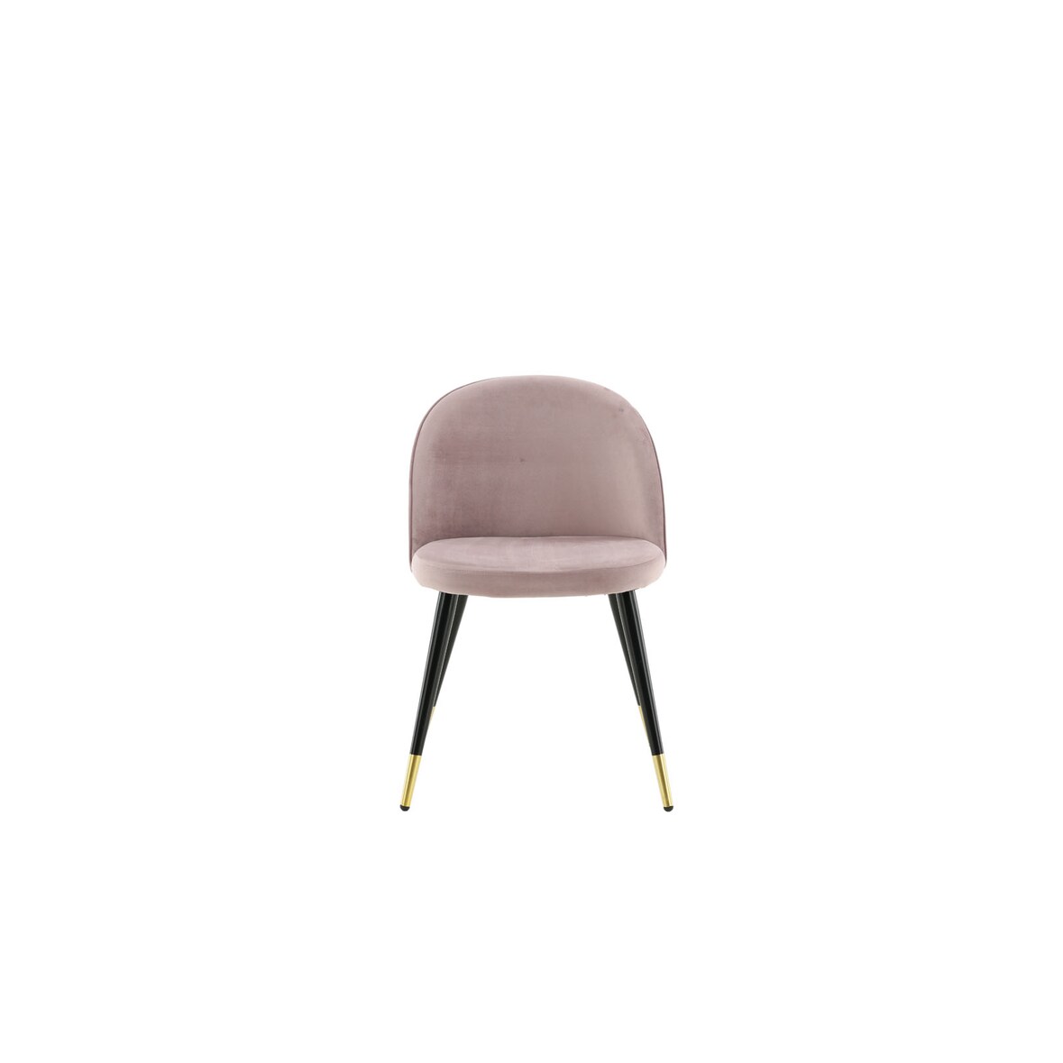 Velvet Esszimmerstuhl Velour pink, schwarz, Messing dekor.