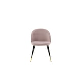 thumbnail of Velvet Esszimmerstuhl Velour pink, schwarz, Messing dekor.