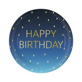thumbnail of 8 Teller Happy Birthday blau & gold