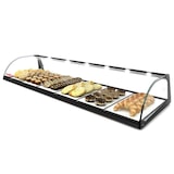 thumbnail of MBH - Vetrina espositiva neutra professionale Snack 84 cm vetri curvi. Espositore neutro con LED porta brioches per bar e pasticceria.