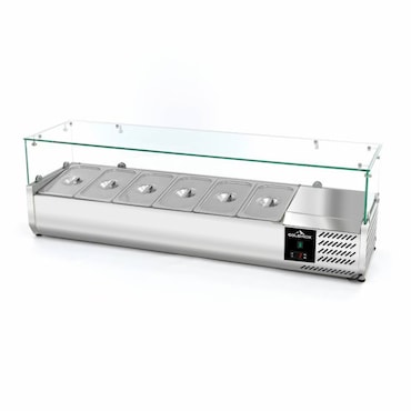 Vitrine refrigerada para ingredientes 1400x335mm (6x GN1/4) PREMIUM - GOLDINOX