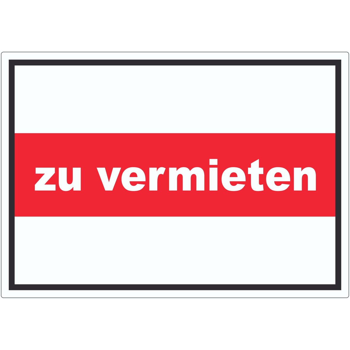 zu vermieten Aufkleber mit Text Werbeaufkleber A4 (210x297mm)