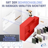 thumbnail of Wandregal Rot Bücherregal Holz Hängeregal Schweberegal