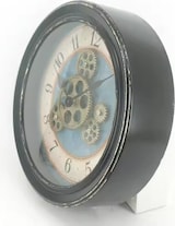 thumbnail of IvoQ Wanduhr Industrie-Design mit Beweglichen Zahnrädern - Lautloses Uhrwerk - Metall - Ø 32 cm