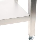 thumbnail of Romux® Edelstahltisch für Gastronomie zur Wandmontage mit 2 Regalböden 1200x800x850 mm Zerlegbar | Arbeitstisch aus Edelstahl Korrosionsbeständig