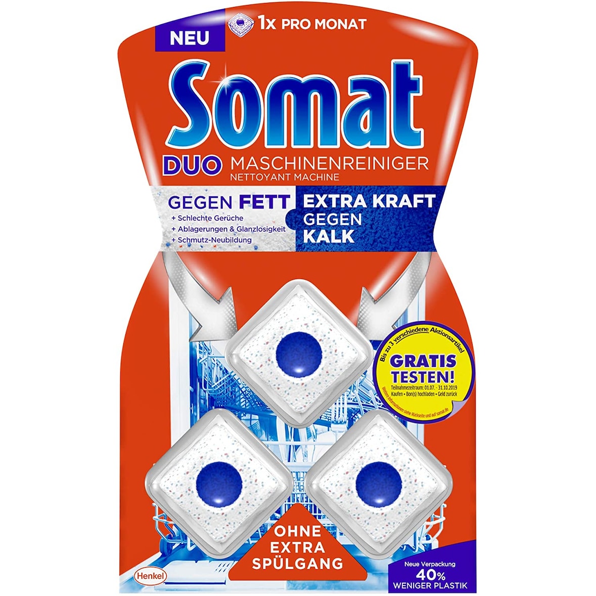 Somat Maschinenreiniger Spülmaschinen Tabs 3 Stück Geschirr Reiniger Reinigung