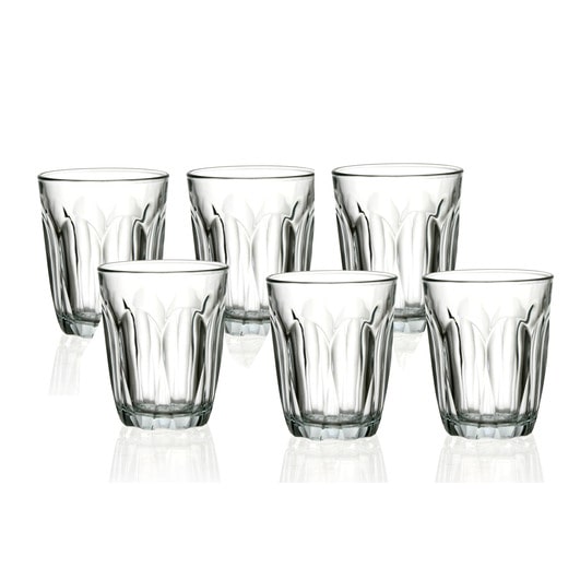 Duralex, set 6 bicchieri Provence in vetro temperato cl 20  trasparente 511830B-1039AB