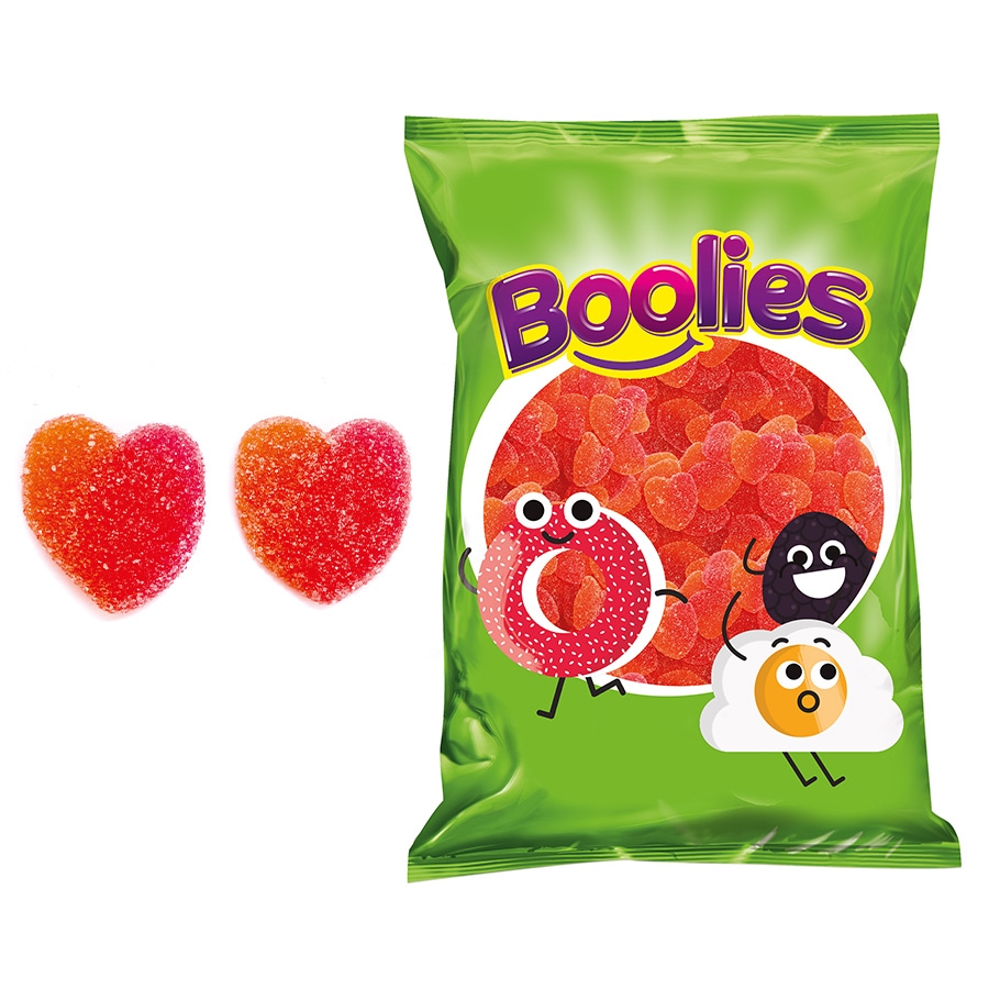 Bonbon coeur de pêche 6 x 250u Boolies