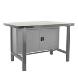 thumbnail of SimonRack Table de travail d’atelier, 1200x730 mm, armoire, plateau métallique, Charge 600 kg, Gris - BT-6