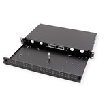 thumbnail of VALUE 19" glasvezel patchbox, leeg 1 HE, uittrekbaar, geschikt voor 24x SC-DX of 24x LC 4-voudig