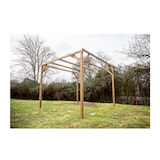 thumbnail of HABRITA pergola en bois thermo chauffé 8.88 m² sans couverture th3030