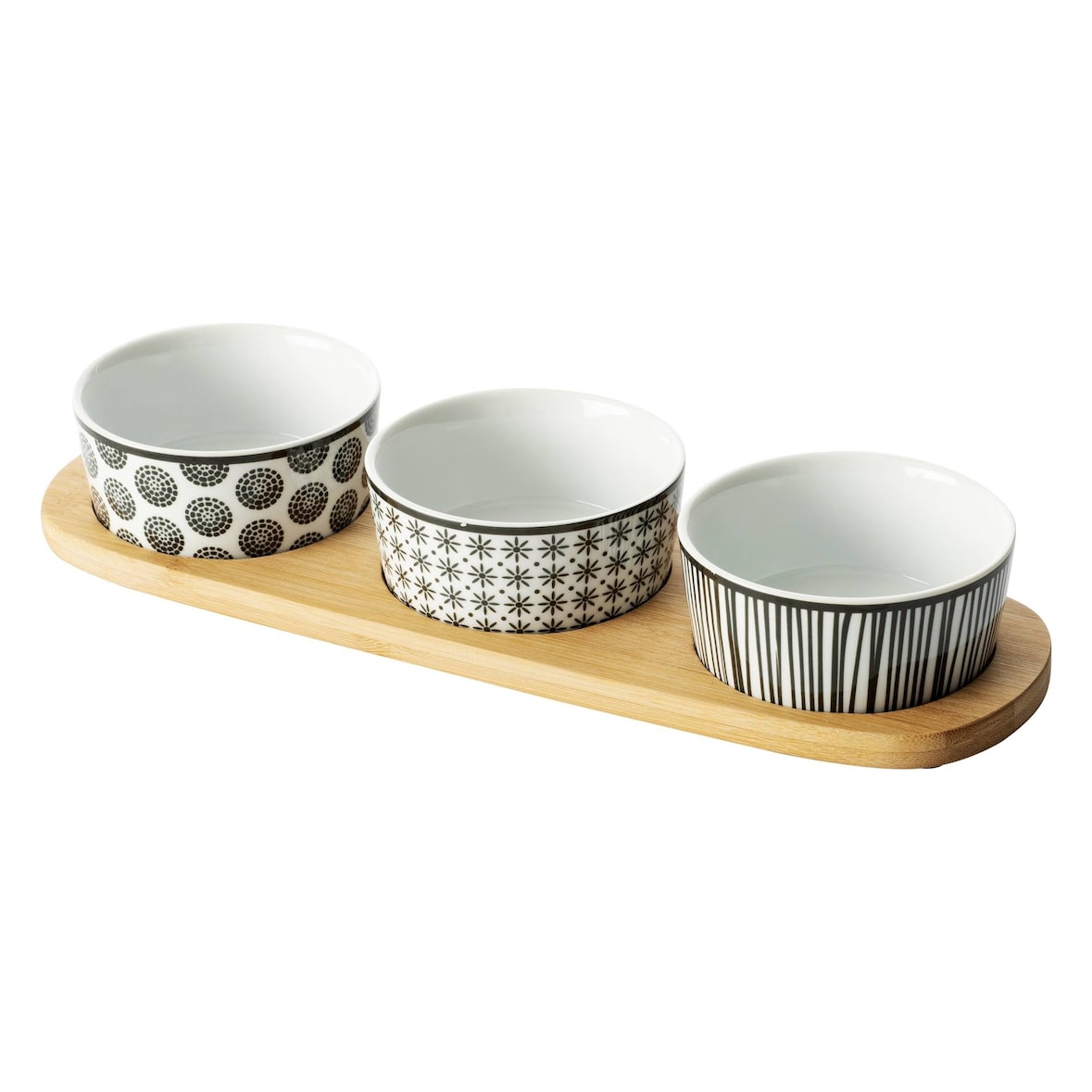 Secret de Gourmet - Conjunto de snacks Bohemia, 4 peças, bambu