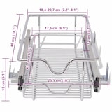 thumbnail of vidaXL Einbauschublade Korbauszug 2 Stk. Silbern 300 mm