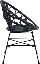 thumbnail of vidaXL Esszimmerstuhl 2 pcs Schwarz 49 x 51 x 81 cm Rattan und Eisen
