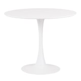 thumbnail of MF - Mesa de Comedor de Diseño Modelo TUL (TO) - Base de Metal, Tapa de DM Lacada blanca 100 cms de diámetro -