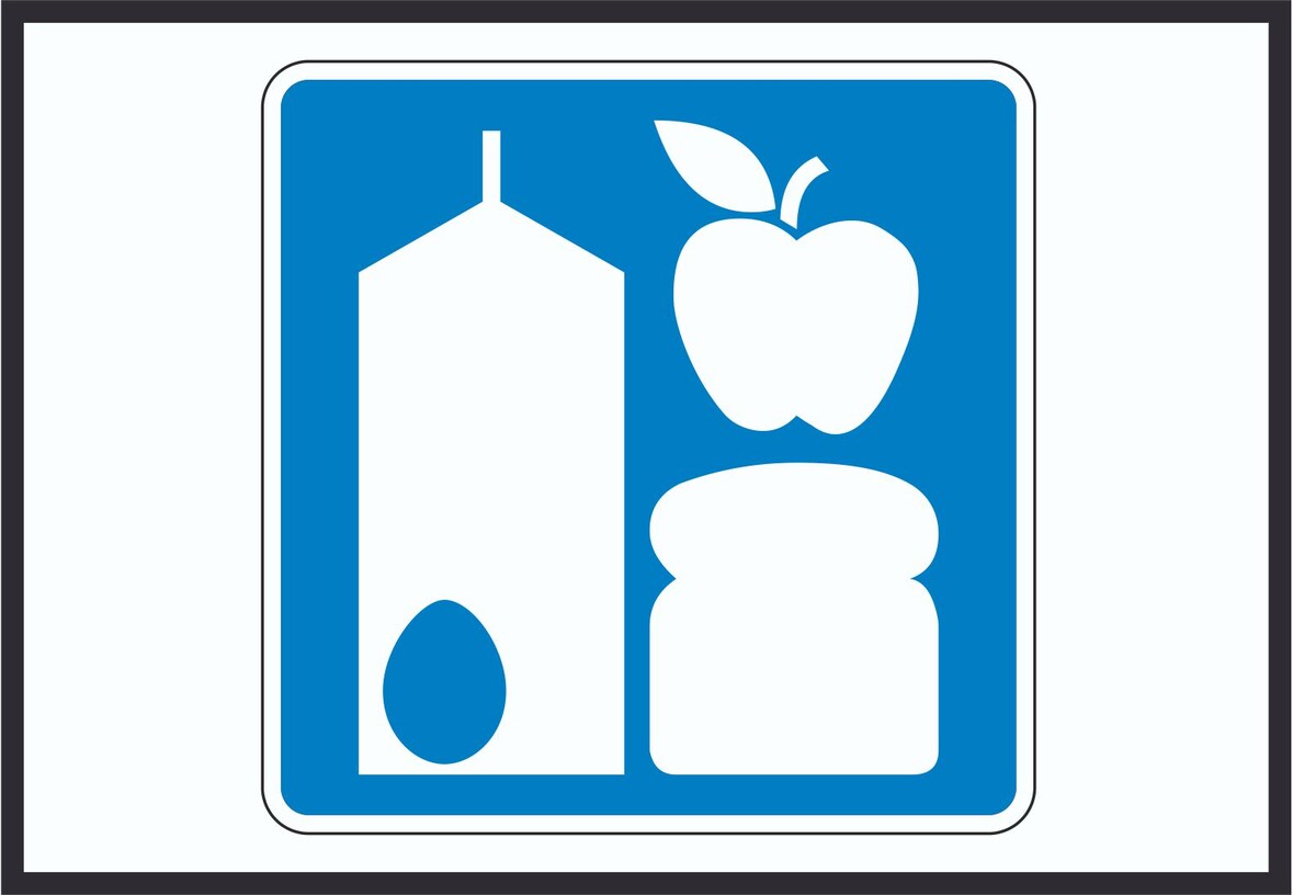 Shop Schild mit Symbol A3 Rückseite selbstklebend