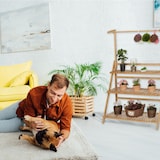 thumbnail of Relaxdays Blumenregal, 3 Ebenen & Hängestange, H x B x T 145,5 x 100 x 38 cm, Bambus, klappbares Pflanzenregal, natur