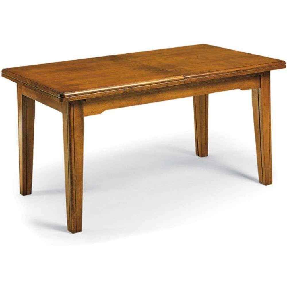 shopinnovativo -Tavolo da pranzo allungabile con 4 allunghe da 45 fino 360 cm in legno massello e mdf con rifinitura in noce 180x100x75 H chiuso