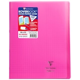 thumbnail of Cahier Clairefontaine Koverbook Protège Cahier Piqué Polypro 96 Pages Séyès 24 X 32 Cm Rose Transparent