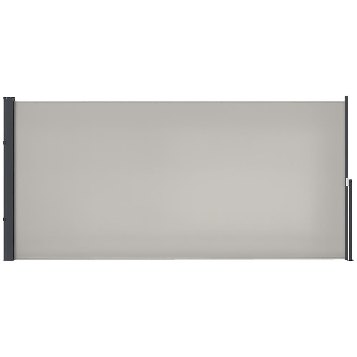 Outsunny toldo lateral retráctil pantalla enrollable mampara de privacidad y protección solar para jardín balcón terraza 300x140 cm gris claro