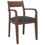 thumbnail of Chaises à manger coussins 2 pcs marron bois massif caoutchouc Modèle Quartz Élite