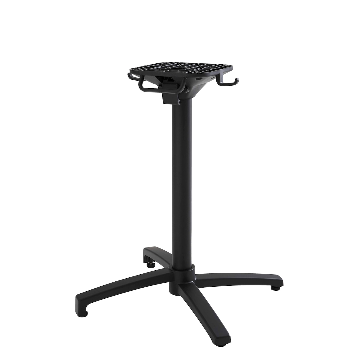 Neigbares Tischbein aus Aluminium mit Taschenhalter 72 cm