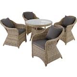 thumbnail of tectake Aluminium Rattan Sitzgruppe Zürich 4+1  Natur