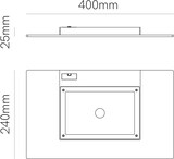 thumbnail of Pla XL Corten - 35W LED Wandleuchte CCT Switch 2700K/3200K/4000K aus Aluminium, Uplight Wandleuchte - Beneito & Faure
