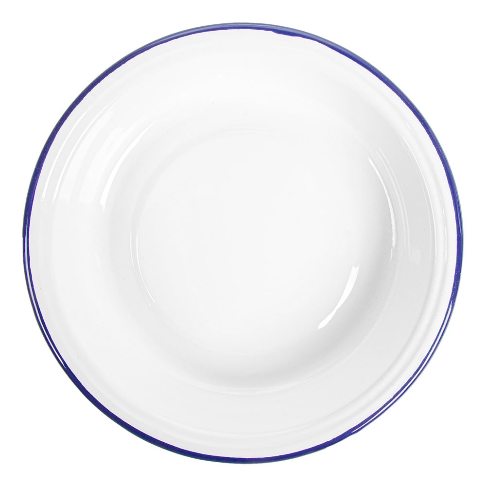 Pratos Fundos 'Enamelware' 740 Ml Ø 22X4,5 Cm Branco Ferro Esmaltado (6 Unidades)
